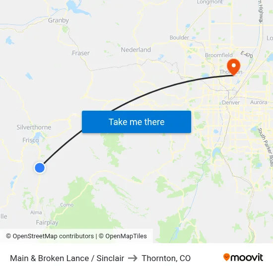 Main & Broken Lance / Sinclair to Thornton, CO map