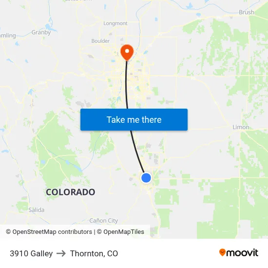 3910 Galley to Thornton, CO map