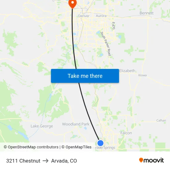 3211 Chestnut to Arvada, CO map