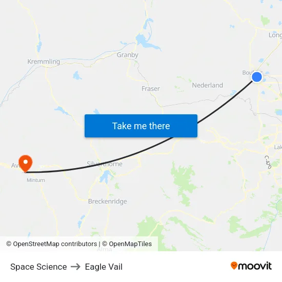 Space Science to Eagle Vail map