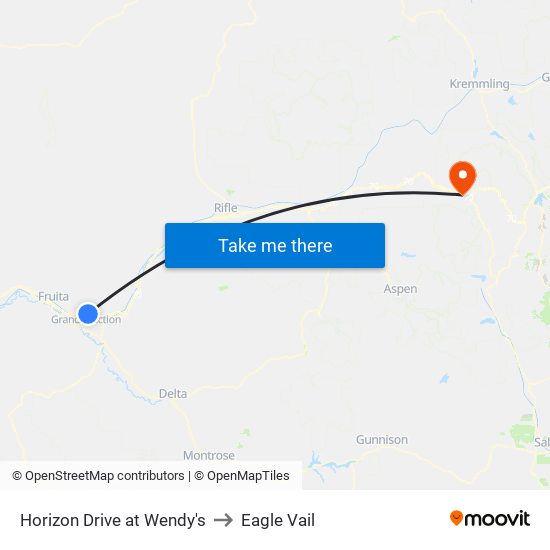 Horizon Drive at Wendy's to Eagle Vail map