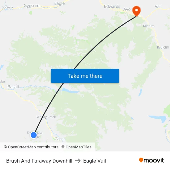 Brush And Faraway Downhill to Eagle Vail map