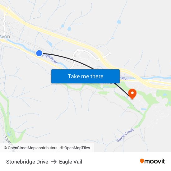 Stonebridge Drive to Eagle Vail map