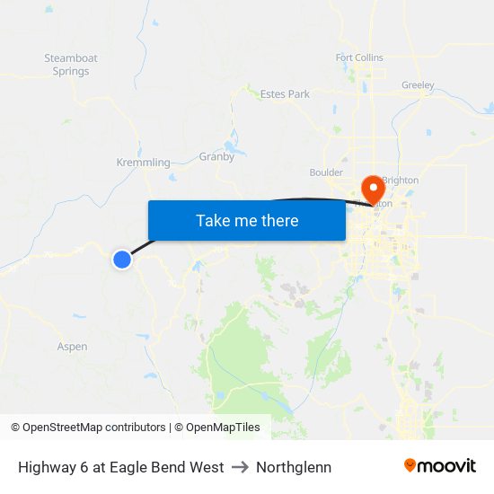 Highway 6 at Eagle Bend West to Northglenn map
