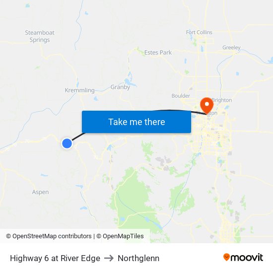 Highway 6 at River Edge to Northglenn map