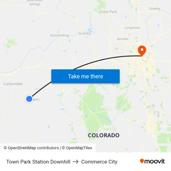 Town Park Station Downhill to Commerce City map