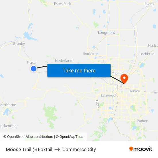 Moose Trail @ Foxtail to Commerce City map