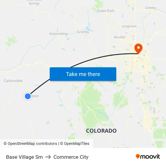 Base Village Sm to Commerce City map