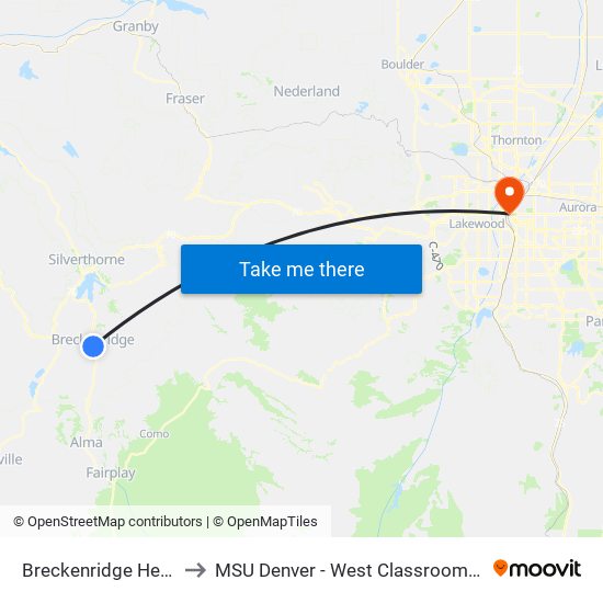 Breckenridge Heritage to MSU Denver - West Classroom Building map