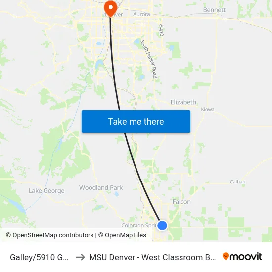 Galley/5910 Galley to MSU Denver - West Classroom Building map