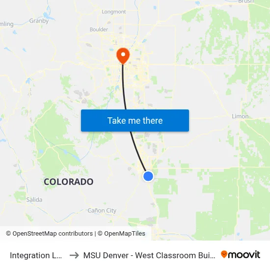 Integration Loop to MSU Denver - West Classroom Building map