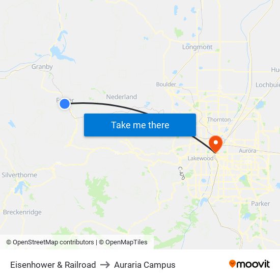 Eisenhower & Railroad to Auraria Campus map