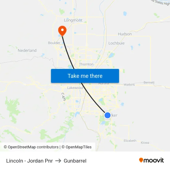 Lincoln - Jordan Pnr to Gunbarrel map