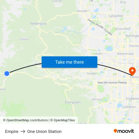 Empire to One Union Station map