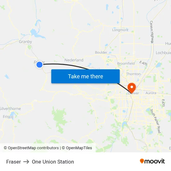 Fraser to One Union Station map