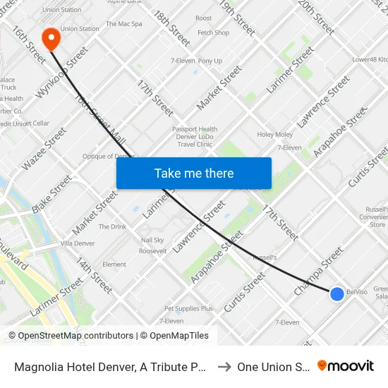 First National Bank Building to One Union Station map