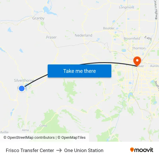 Frisco Transfer Center to One Union Station map