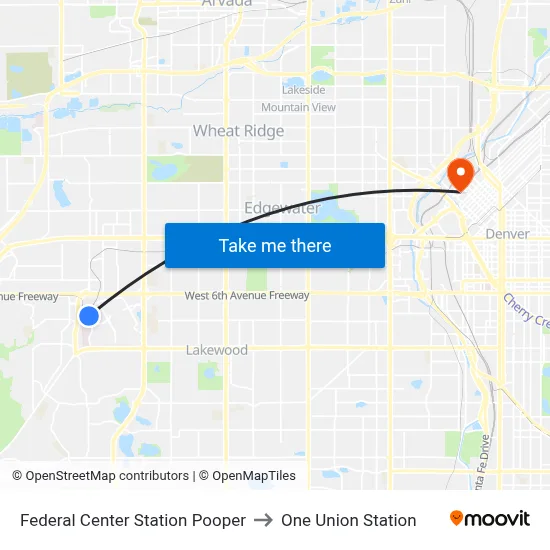 Federal Center Station Pooper to One Union Station map