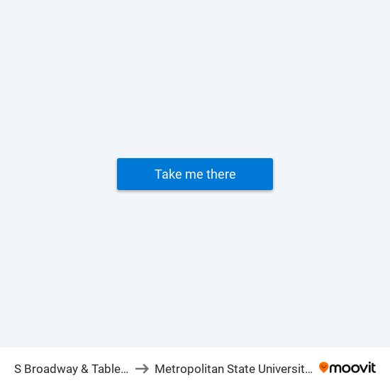 S Broadway & Table Mesa Dr to Metropolitan State University Of Denver map