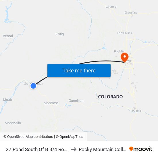 27 Road South Of B 3/4 Road (Orchard Mesa Maverick) to Rocky Mountain College Of Art And Design map