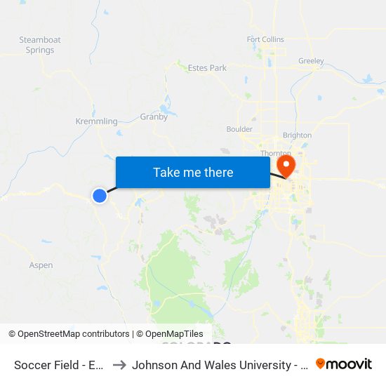 Soccer Field - Eastbound to Johnson And Wales University - Denver Campus map