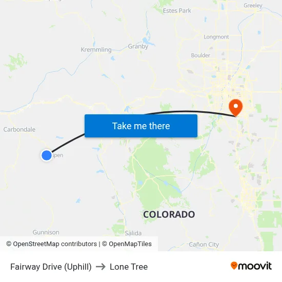 Fairway Drive (Uphill) to Lone Tree map