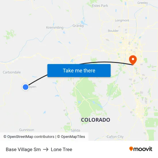 Base Village Sm to Lone Tree map