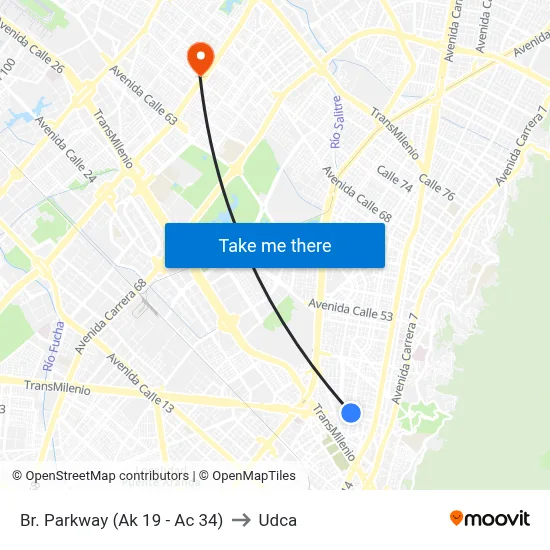Br. Parkway (Ak 19 - Ac 34) to Udca map