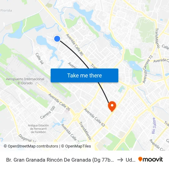 Br. Gran Granada Rincón De Granada (Dg 77b - Tv 119a) to Udca map