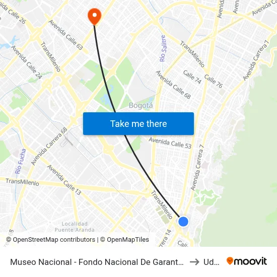 Museo Nacional - Fondo Nacional De Garantías to Udca map