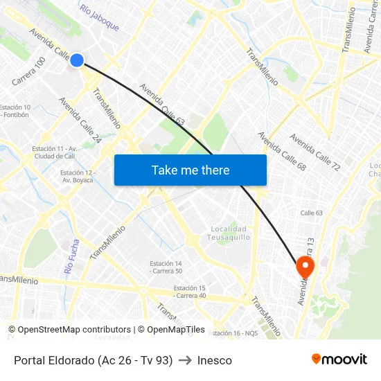 Portal Eldorado (Ac 26 - Tv 93) to Inesco map