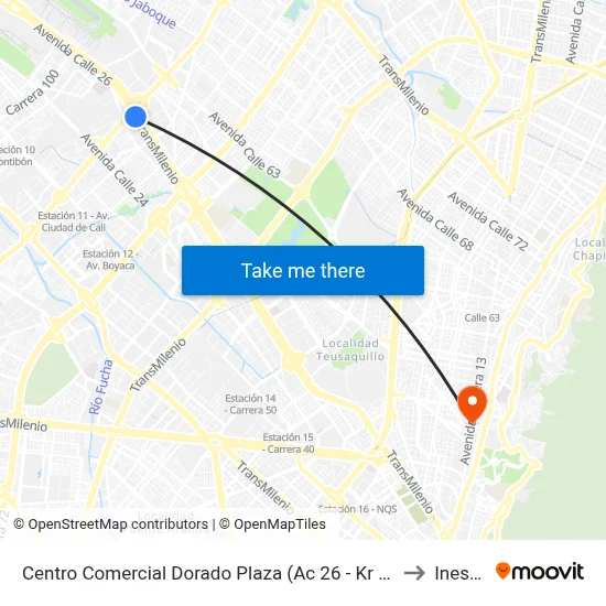 Centro Comercial Dorado Plaza (Ac 26 - Kr 85d) to Inesco map