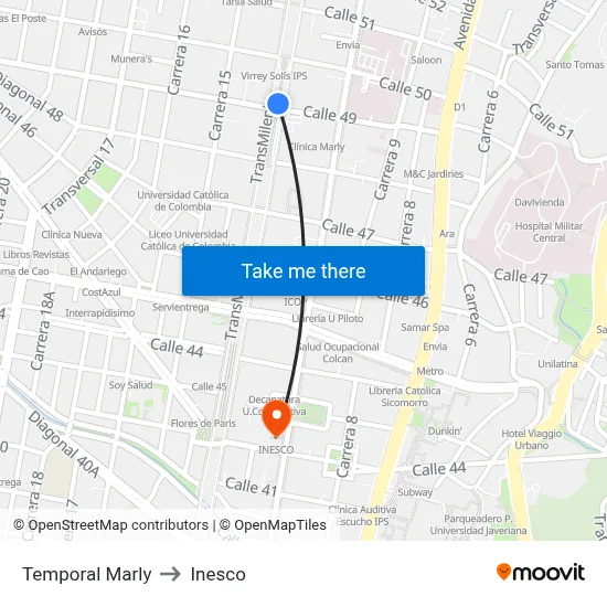 Temporal Marly to Inesco map