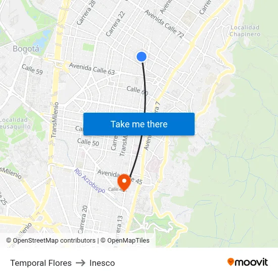 Temporal Flores to Inesco map