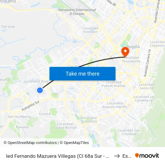 Ied Fernando Mazuera Villegas (Cl 68a Sur - Tv 80f) to Esap map