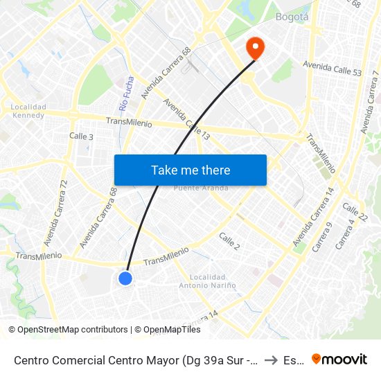 Centro Comercial Centro Mayor (Dg 39a Sur - Tv 38a) to Esap map