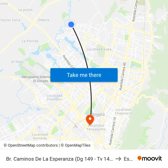 Br. Caminos De La Esperanza (Dg 149 - Tv 142) to Esap map