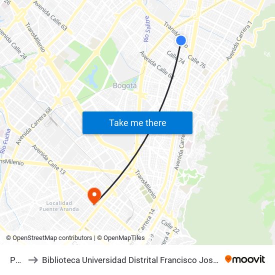 Polo to Biblioteca Universidad Distrital Francisco José De Caldas map