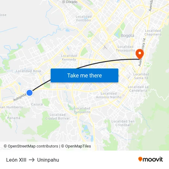 León XIII to Uninpahu map