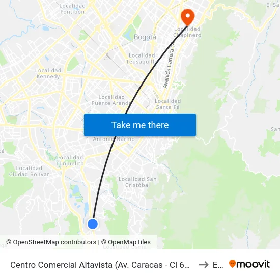 Centro Comercial Altavista (Av. Caracas - Cl 67a Sur) (B) to Ean map