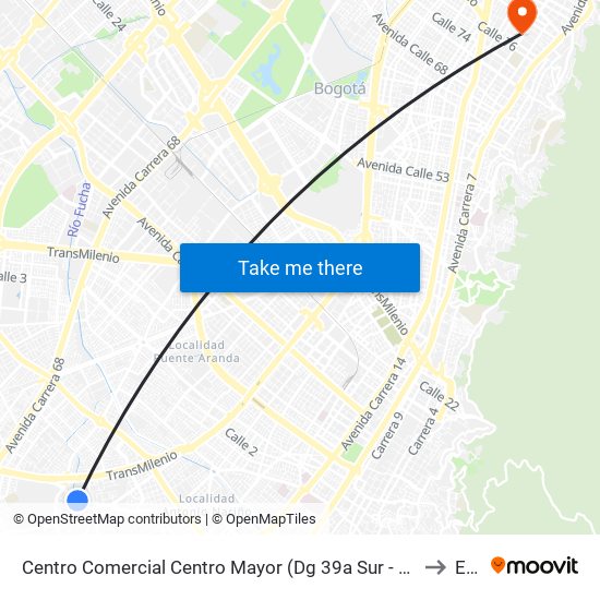 Centro Comercial Centro Mayor (Dg 39a Sur - Tv 38a) to Ean map