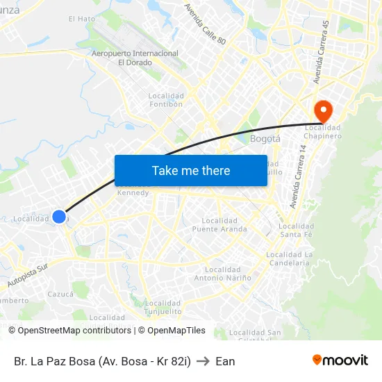 Br. La Paz Bosa (Av. Bosa - Kr 82i) to Ean map
