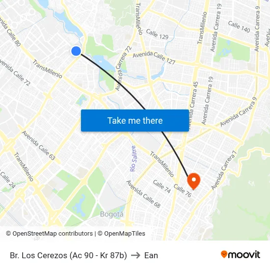 Br. Los Cerezos (Ac 90 - Kr 87b) to Ean map