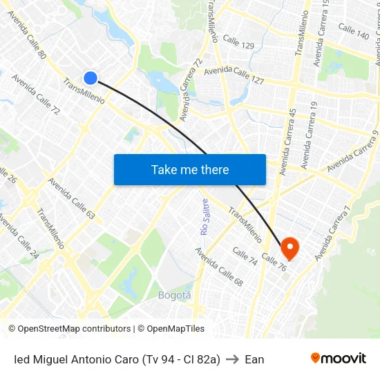 Ied Miguel Antonio Caro (Tv 94 - Cl 82a) to Ean map