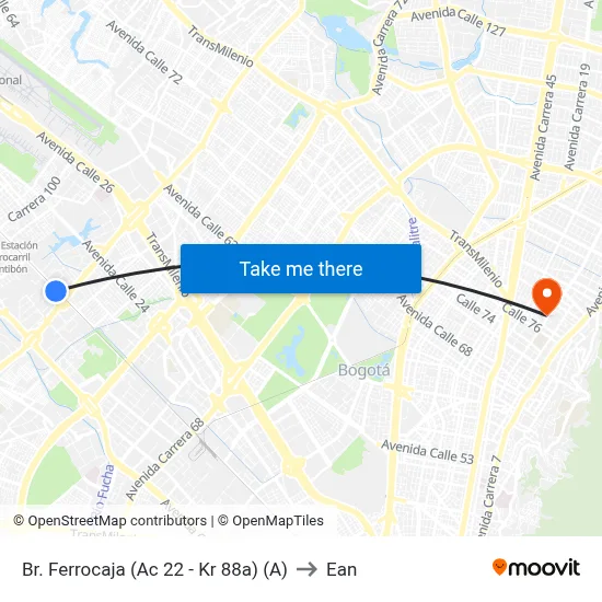 Br. Ferrocaja (Ac 22 - Kr 88a) (A) to Ean map