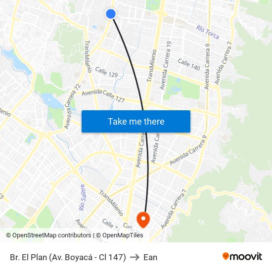 Br. El Plan (Av. Boyacá - Cl 147) to Ean map