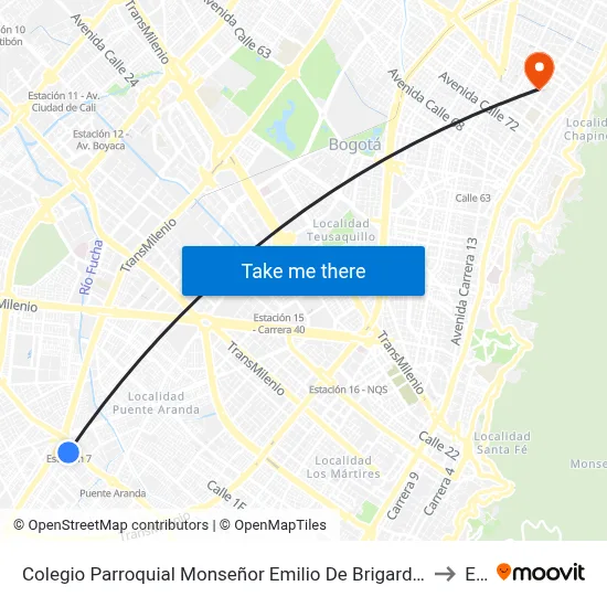 Colegio Parroquial Monseñor Emilio De Brigard (Cl 28 Sur - Kr 52b) to Ean map