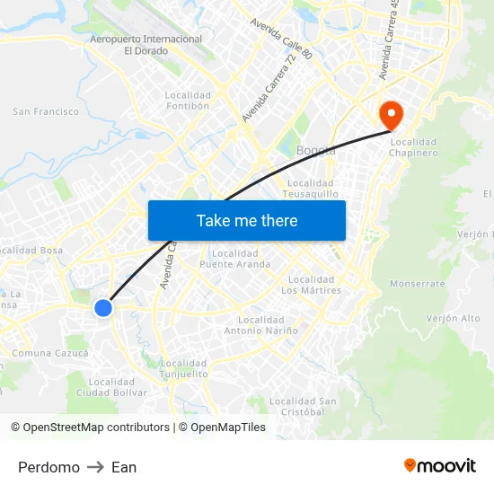 Perdomo to Ean map