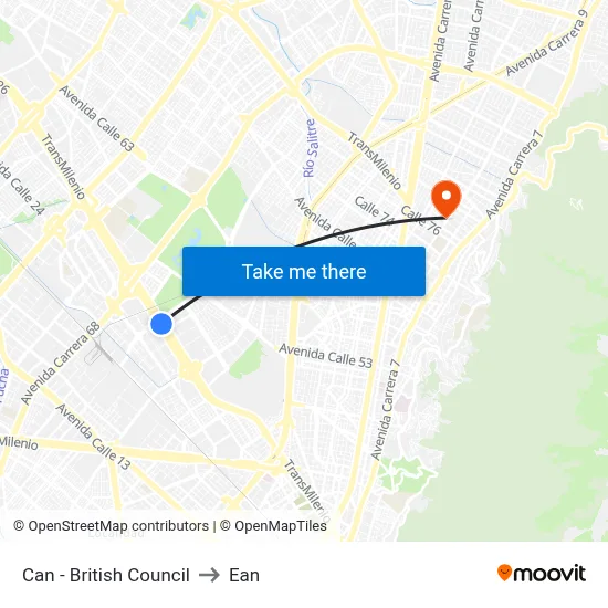 Can - British Council to Ean map