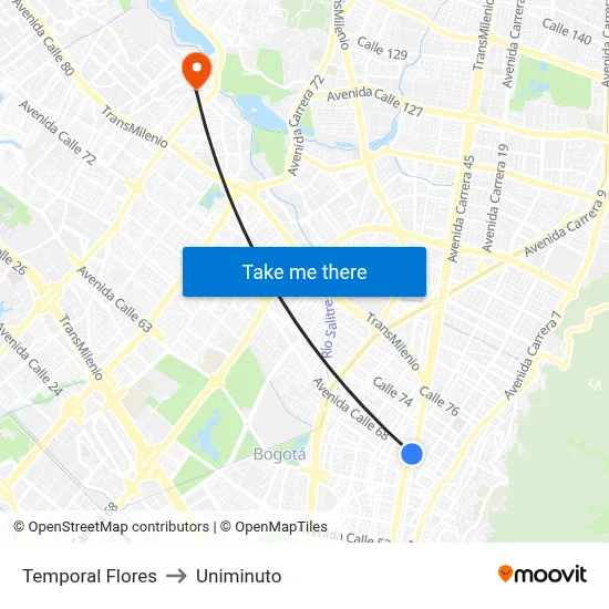 Temporal Flores to Uniminuto map